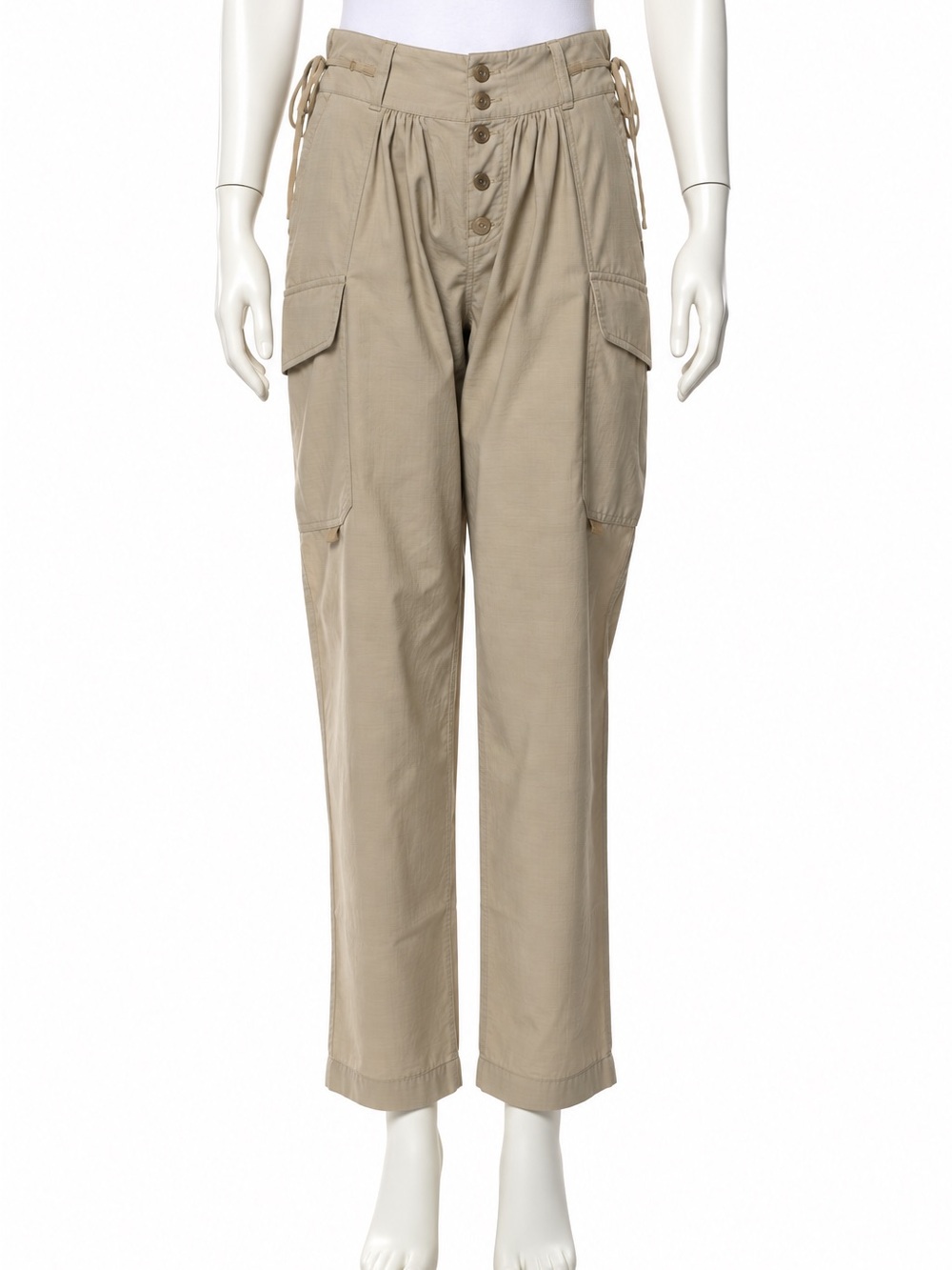 Stella McCartney Beige Drawstring Cargo Trousers